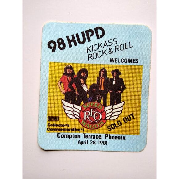 REO Speedwagon 1981 Original Radio Station Backstage Pass Phoenix Compton Terr - Picture 2 of 4